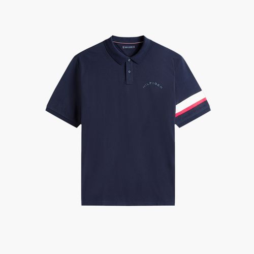 Polo Manga Global Stripe Big And Tall
