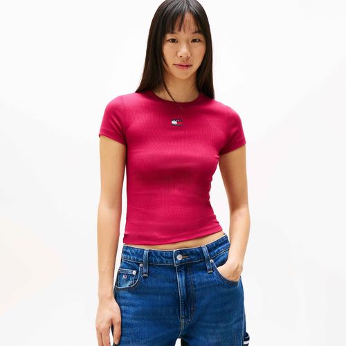 Camiseta Slim com Logo Tommy Jeans