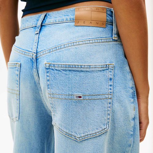 Calça Jeans Larga de Cintura Média