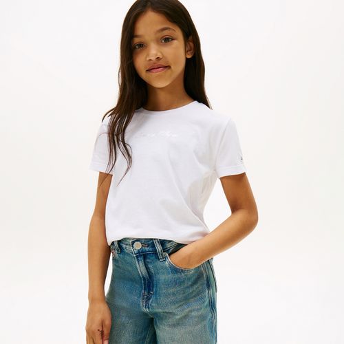 Camiseta Logo Cursivo Infantil Tommy Hilfiger