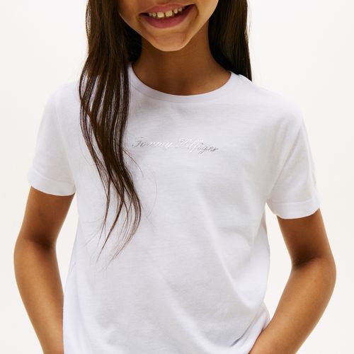 Camiseta Logo Cursivo Infantil Tommy Hilfiger