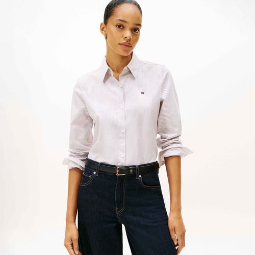 Camisa Listrada Popeline Regular