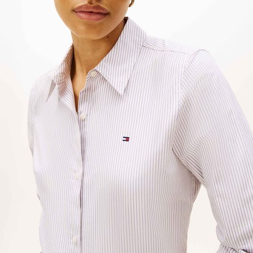 Camisa Listrada Popeline Regular