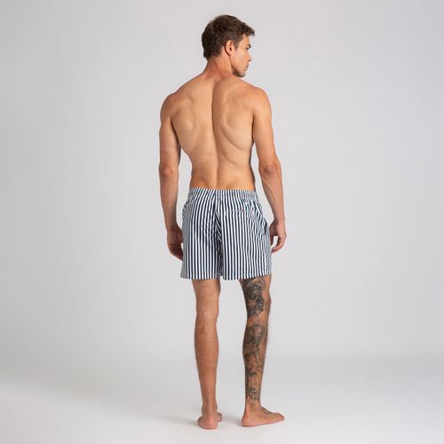 Bermuda De Banho Média Listrada