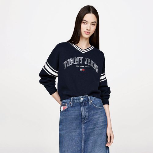 Suéter Cropped Varsity Tommy Jeans