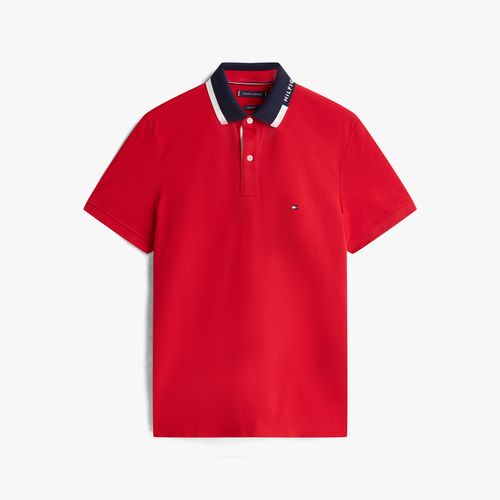 Polo Tommy Hilfiger Regular Fit com Gola Gráfica