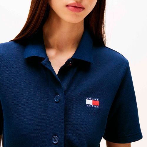 Vestido Curto Polo com Botões