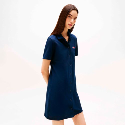 Vestido Curto Polo com Botões