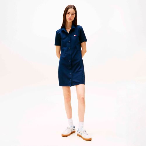 Vestido Curto Polo com Botões