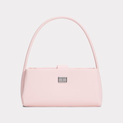 Bolsa de ombro com acabamento liso