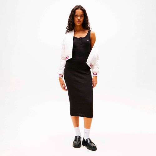 Vestido Midi Canelado Tommy Jeans