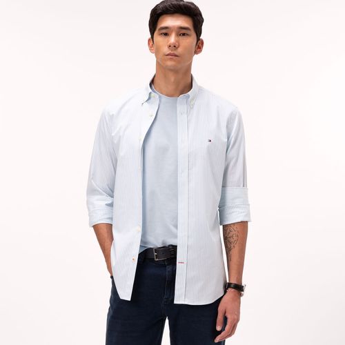 Camisa Regular Listras Manga Longa