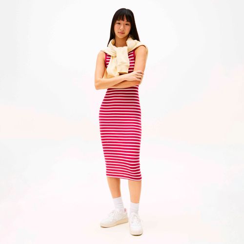 Vestido Midi Canelado Tommy Jeans