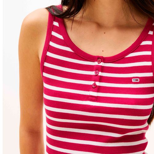 Vestido Midi Canelado Tommy Jeans