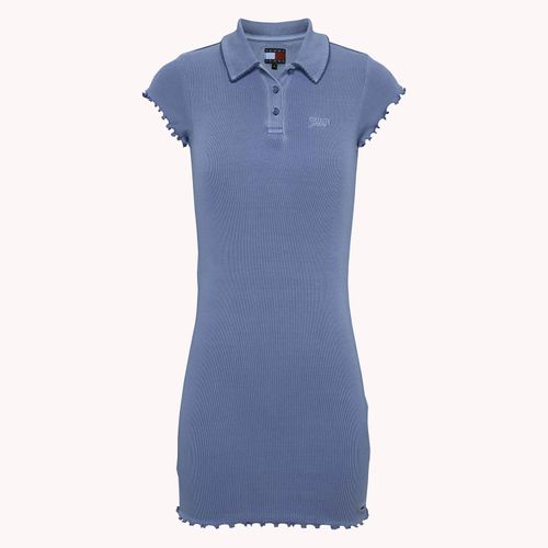 Vestido Polo Canelado Curto Tommy Jeans