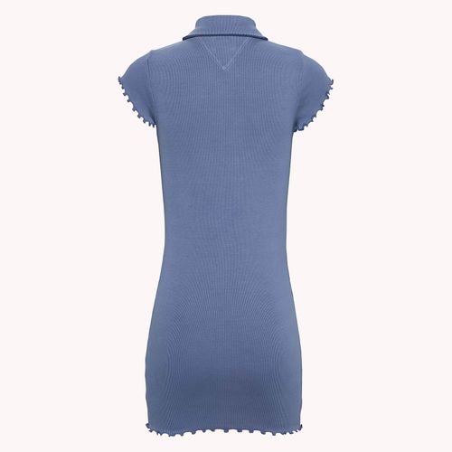 Vestido Polo Canelado Curto Tommy Jeans