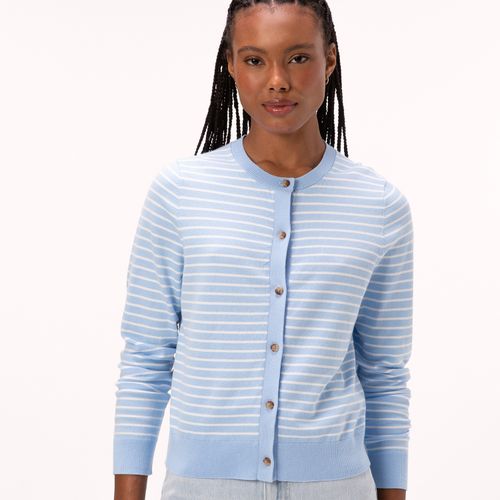 Cardigan Tommy Hilfiger Em Malha Jersey Stitch Manga Longa