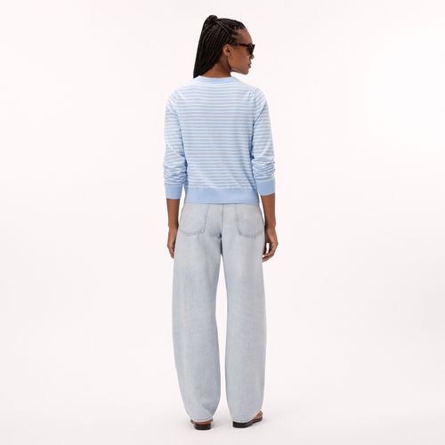 Cardigan Tommy Hilfiger Em Malha Jersey Stitch Manga Longa