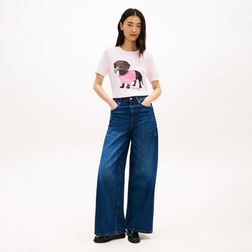 Camiseta Tommy Hilfiger Em Jersey Com Estampa Cachorro Regular Fit
