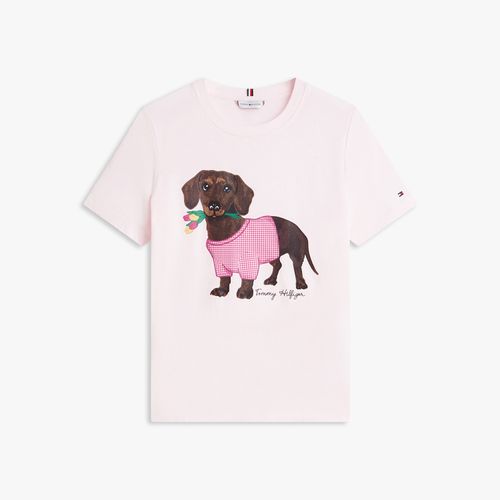 Camiseta Tommy Hilfiger Em Jersey Com Estampa Cachorro Regular Fit