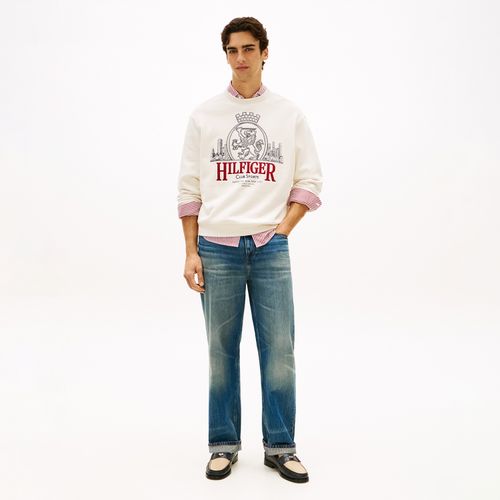 Moletom Relaxado Com Bordado Heritage Crest