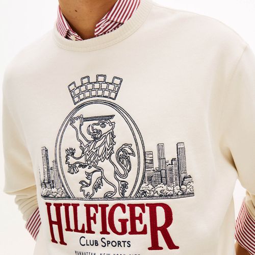 Moletom Relaxado Com Bordado Heritage Crest