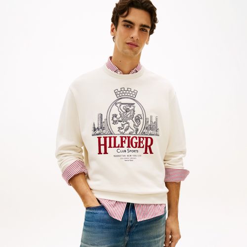 Moletom Relaxado Com Bordado Heritage Crest