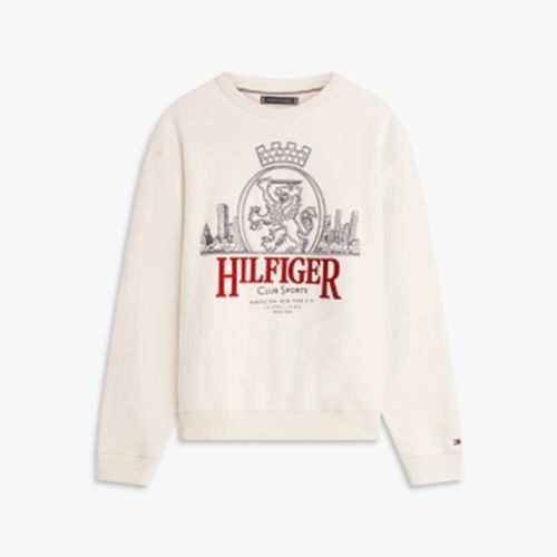 Moletom Relaxado Com Bordado Heritage Crest