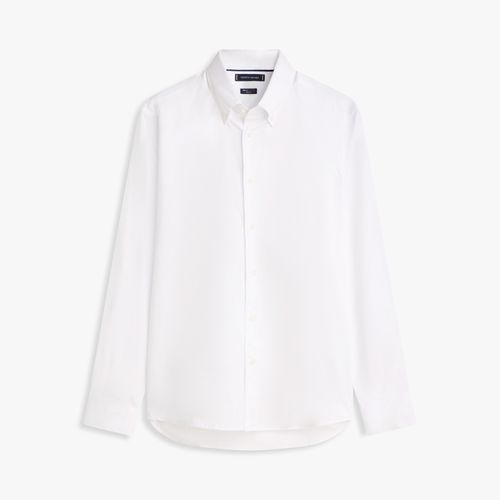 Camisa Tommy Hilfiger Em Sarja Com Colarinho Button Down Flex