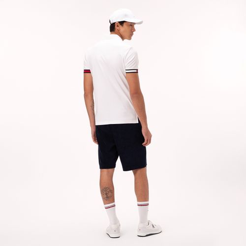 Polo De Malha Interlock De Modelagem Justo Com Detalhes Nas Pontas