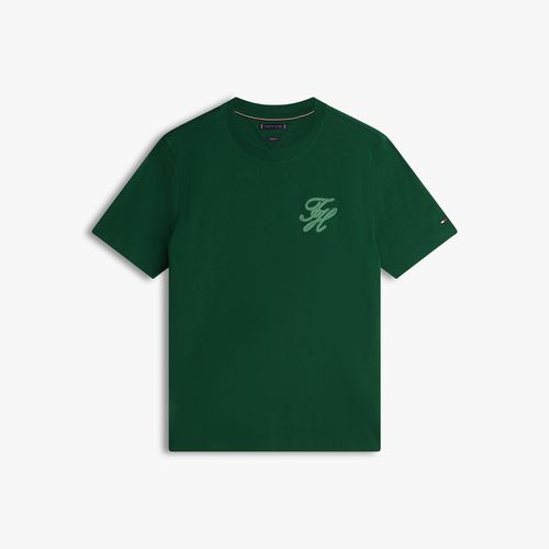 Camiseta De Gola Redonda Com Bordado Tonal Do Logotipo