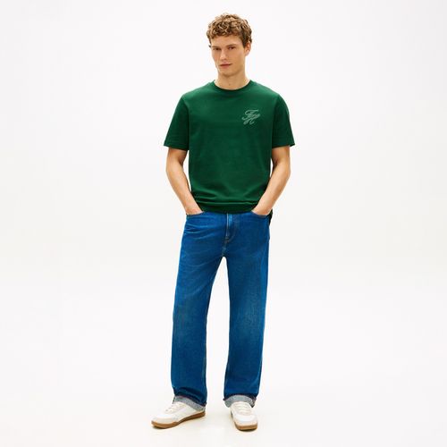 Camiseta De Gola Redonda Com Bordado Tonal Do Logotipo
