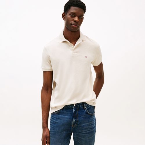Polo De Modelagem Regular Com Bordado Da Bandeira