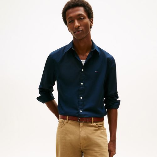 Camisa Tommy Hilfiger Core Flex Poplin Lisa Manga Longa
