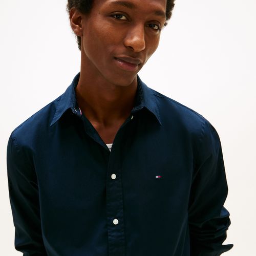 Camisa Tommy Hilfiger Core Flex Poplin Lisa Manga Longa