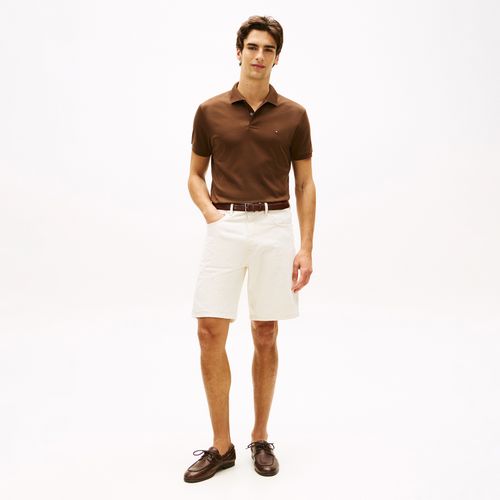 Polo De Modelagem Regular Com Bordado Da Bandeira