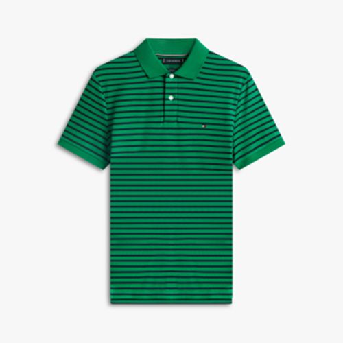 Polo De Modelagem Regular Com Bordado Da Bandeira