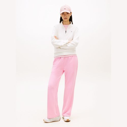Moletom Tommy Hilfiger Em Terry Com Meio Zíper Manga Longa