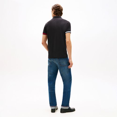 Polo De Malha Interlock De Modelagem Justo Com Detalhes Nas Pontas
